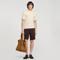 Sandro Paris Camisetas & Polos<Camiseta De Punto De Rizo