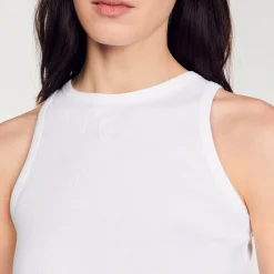 Sandro Paris Camisetas<Camiseta Sin Mangas Con Bordado