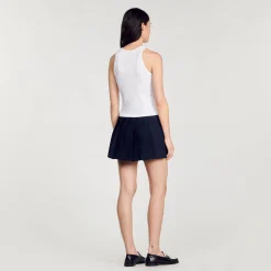 Sandro Paris Camisetas<Camiseta Sin Mangas Con Bordado