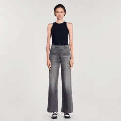 Sandro Paris Camisetas<Camiseta Sin Mangas Con Bordado