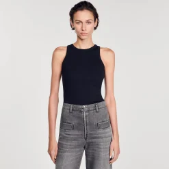 Sandro Paris Camisetas<Camiseta Sin Mangas Con Bordado