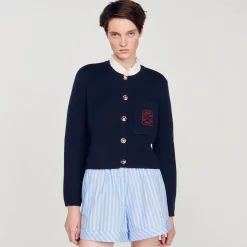 Sandro Paris Jerseys & Cárdigans<Cardicoat Con Cuello De Volantes