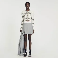 Sandro Paris Conjuntos<Cardicoat Corto De Rayas