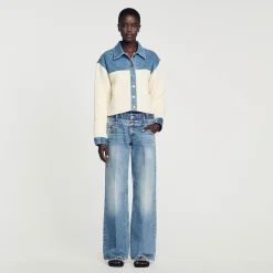 Sandro Paris Jerseys & Cárdigans<Cardicoat De Dos Materiales