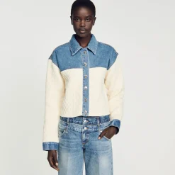 Sandro Paris Jerseys & Cárdigans<Cardicoat De Dos Materiales