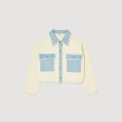 Sandro Paris Jerseys & Cárdigans<Cardicoat Oversize De Dos Materiales