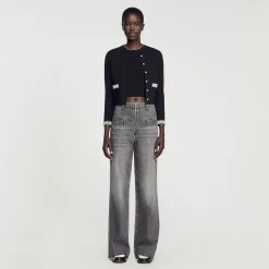 Sandro Paris Conjuntos<Cardigan Adornado Con Piedras