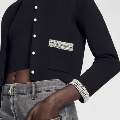 Sandro Paris Conjuntos<Cardigan Adornado Con Piedras