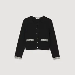 Sandro Paris Conjuntos<Cardigan Adornado Con Piedras