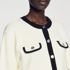 Sandro Paris Jerseys & Cárdigans<Cardigan Bicolor Con Botones