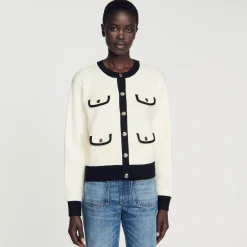 Sandro Paris Jerseys & Cárdigans<Cardigan Bicolor Con Botones
