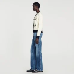 Sandro Paris Jerseys & Cárdigans<Cardigan Bicolor Con Botones