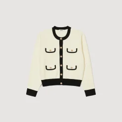 Sandro Paris Jerseys & Cárdigans<Cardigan Bicolor Con Botones