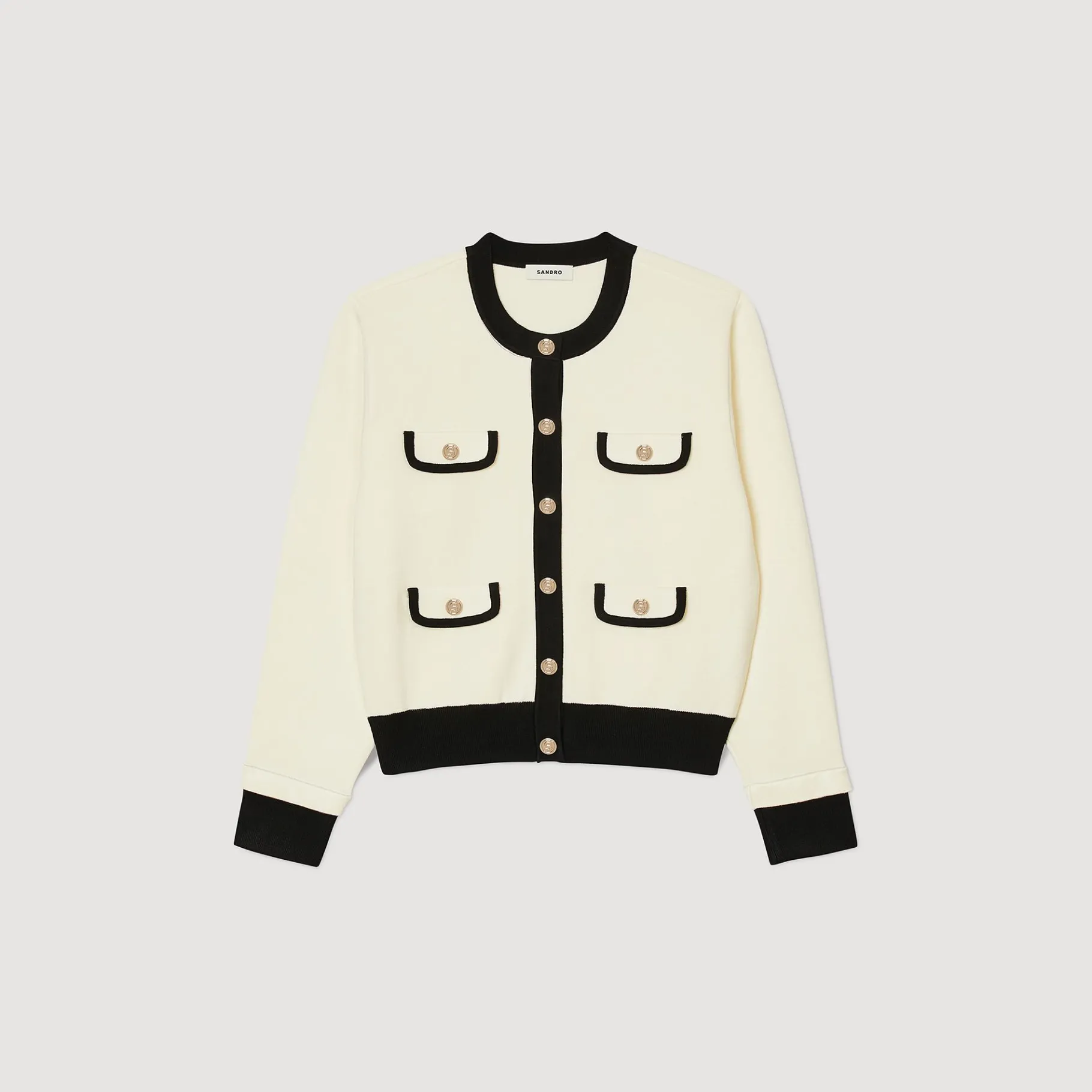 Sandro Paris Jerseys & Cárdigans<Cardigan Bicolor Con Botones