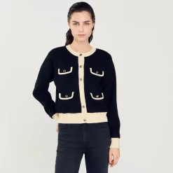 Sandro Paris Jerseys & Cárdigans<Cardigan Bicolor Con Botones
