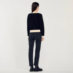 Sandro Paris Jerseys & Cárdigans<Cardigan Bicolor Con Botones