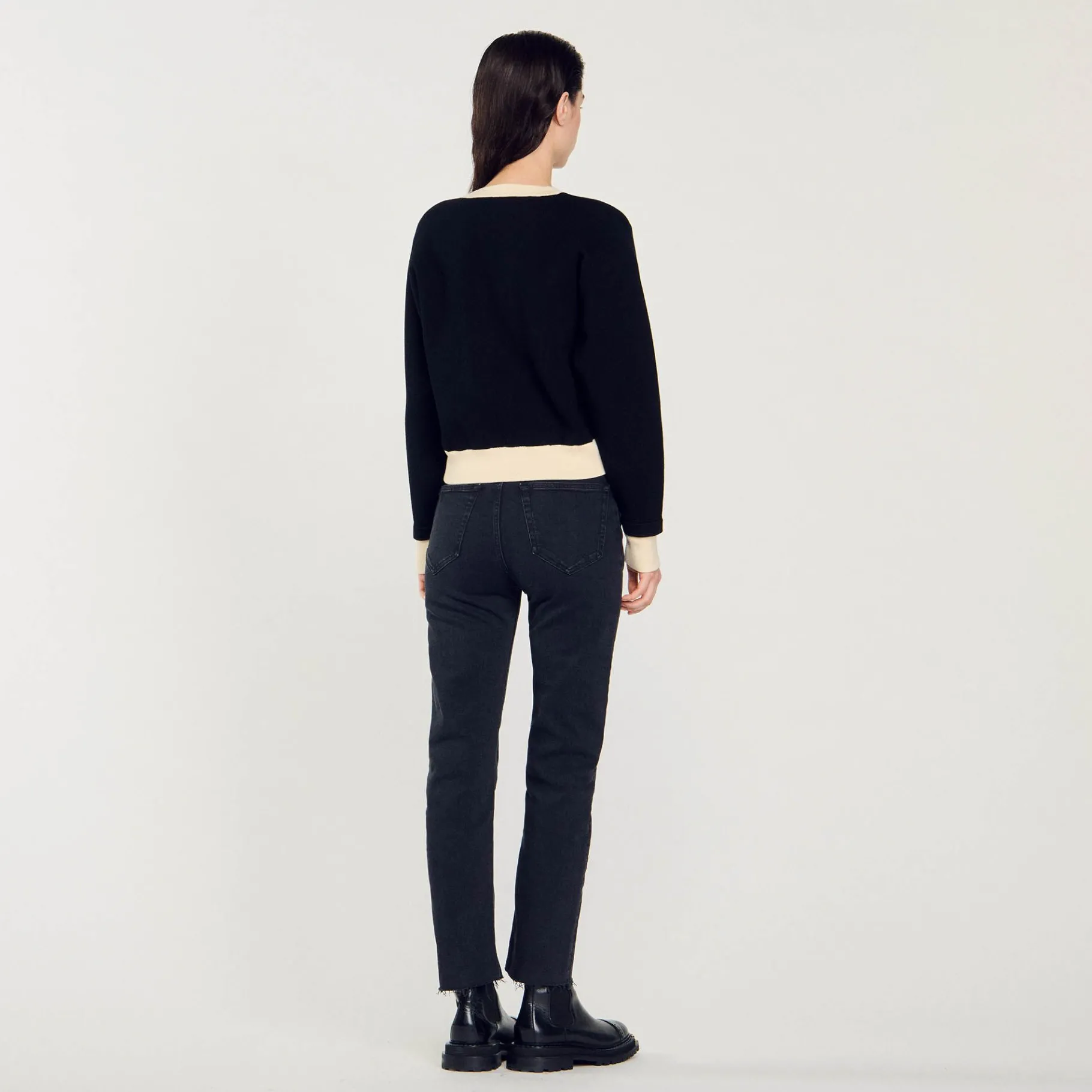 Sandro Paris Jerseys & Cárdigans<Cardigan Bicolor Con Botones