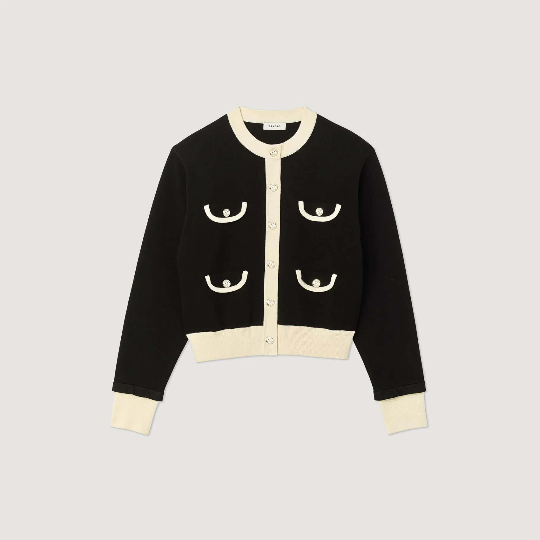 Sandro Paris Jerseys & Cárdigans<Cardigan Bicolor Con Botones