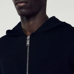 Sandro Paris Jerséis & Chalecos<Cardigan Con Capucha Y Cremallera