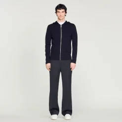 Sandro Paris Jerséis & Chalecos<Cardigan Con Capucha Y Cremallera