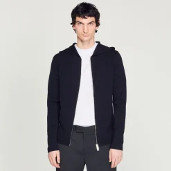 Sandro Paris Jerséis & Chalecos<Cardigan Con Capucha Y Cremallera