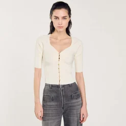 Sandro Paris Jerseys & Cárdigans<Cardigan Corto De Canale