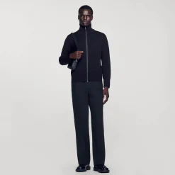 Sandro Paris Jerséis & Chalecos<Cardigan De Lana Con Cremallera