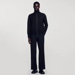 Sandro Paris Jerséis & Chalecos<Cardigan De Lana Con Cremallera