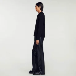 Sandro Paris Jerséis & Chalecos<Cardigan De Lana Con Cremallera