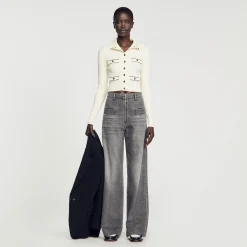 Sandro Paris Jerseys & Cárdigans<Cardigan De Punto Acanalado