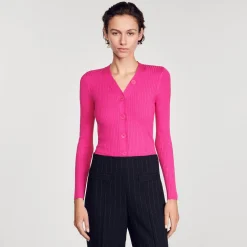 Sandro Paris Jerseys & Cárdigans<Cardigan De Punto De Canale