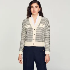 Sandro Paris Jerseys & Cárdigans<Cardigan De Punto De Rayas