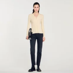 Sandro Paris Jerseys & Cárdigans<Cardigan De Viscosa Certificada