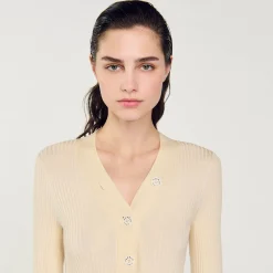 Sandro Paris Jerseys & Cárdigans<Cardigan De Viscosa Certificada