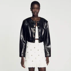 Sandro Paris Abrigos<Cazadora De Cuero