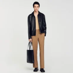 Sandro Paris Abrigos & Cazadoras<Cazadora De Cuero De Cordero