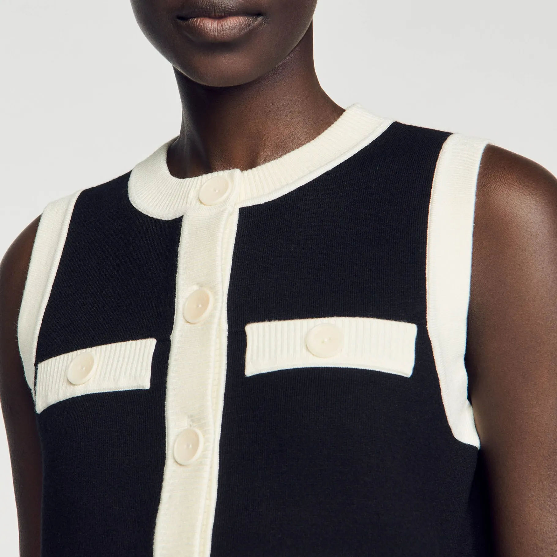 Sandro Paris Jerseys & Cárdigans<Chaleco Tipo Cardigan