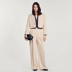 Sandro Paris Trajes<Chaqueta Corta A Rayas