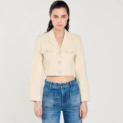 Sandro Paris Trajes<Chaqueta Corta De Tweed Abotonada