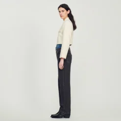 Sandro Paris Trajes<Chaqueta Corta De Tweed Abotonada