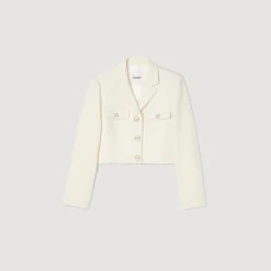 Sandro Paris Trajes<Chaqueta Corta De Tweed Abotonada