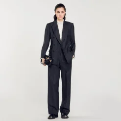 Sandro Paris Trajes<Chaqueta De Traje A Rayas