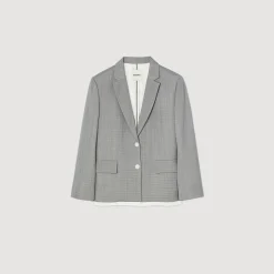 Sandro Paris Trajes<Chaqueta De Traje Con Acabados Satinados