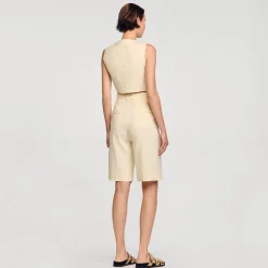 Sandro Paris Trajes<Chaqueta De Traje De Mezcla De Lino