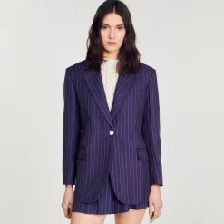 Sandro Paris Conjuntos<Chaqueta Sastre De Rayas