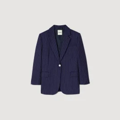 Sandro Paris Conjuntos<Chaqueta Sastre De Rayas