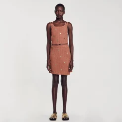 Sandro Paris Conjuntos<Falda Corta Asimetrica