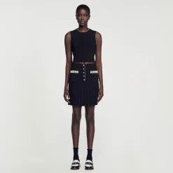 Sandro Paris Conjuntos<Falda Corta Con Piedras