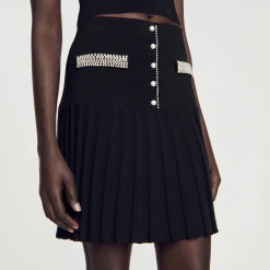 Sandro Paris Conjuntos<Falda Corta Con Piedras