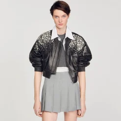 Sandro Paris Trajes<Falda Corta Plisada